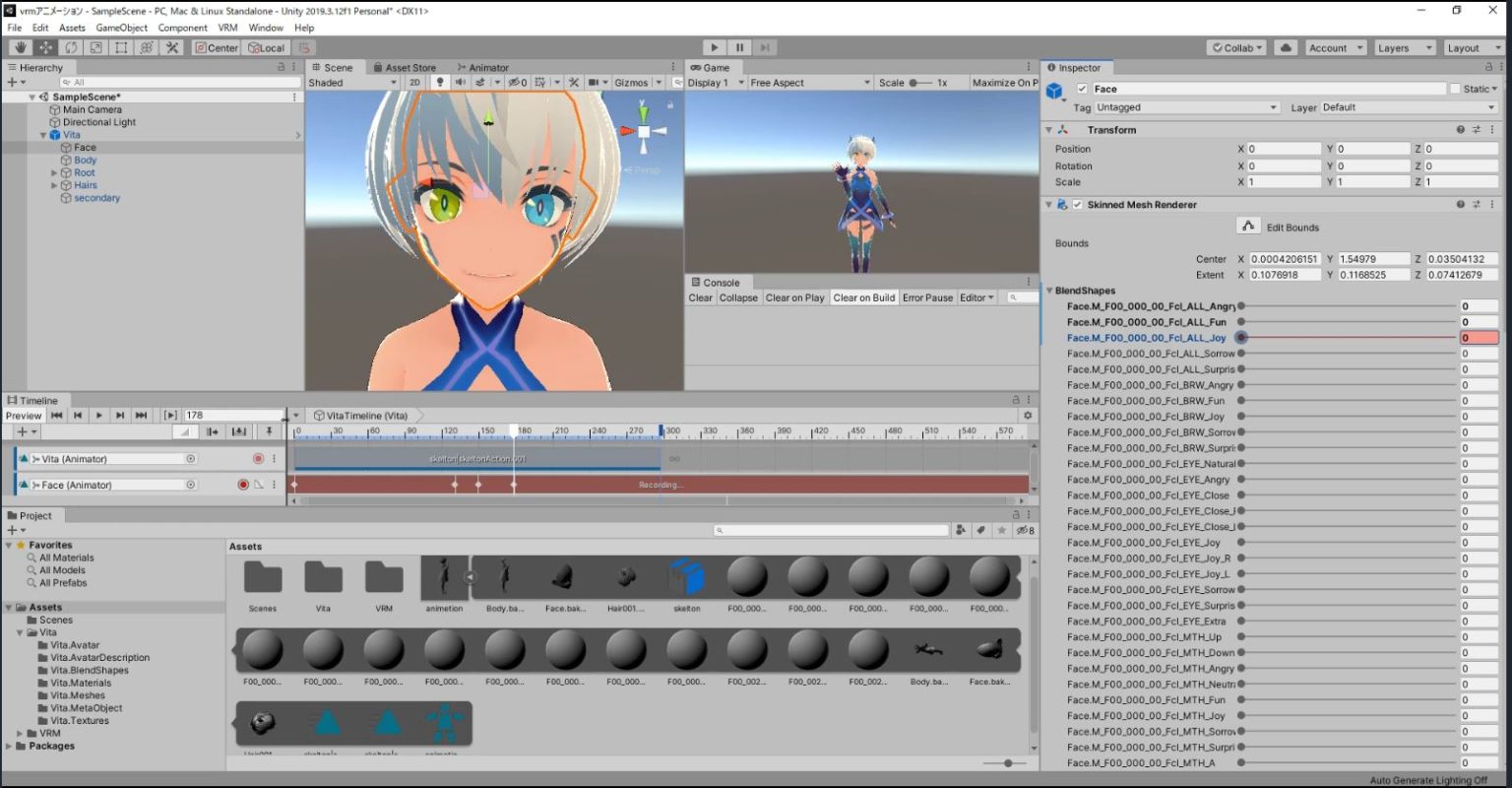 VRoidStudio（VRMファイル）キャラでアニメーションを作ろう！ | YuYu-Log